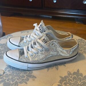 Converse Shimmering Silver Sneakers